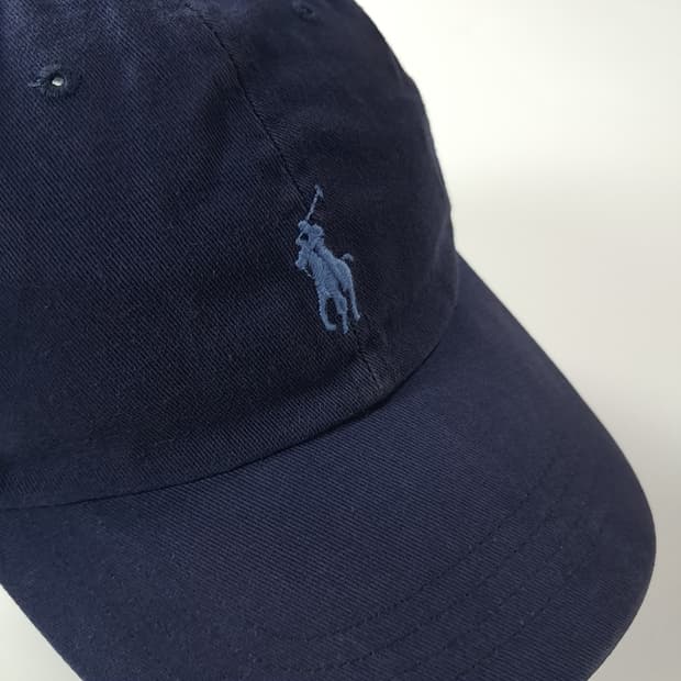 CK349 폴로 00s 다크네이비 스카이블루 자수 볼캡 모자