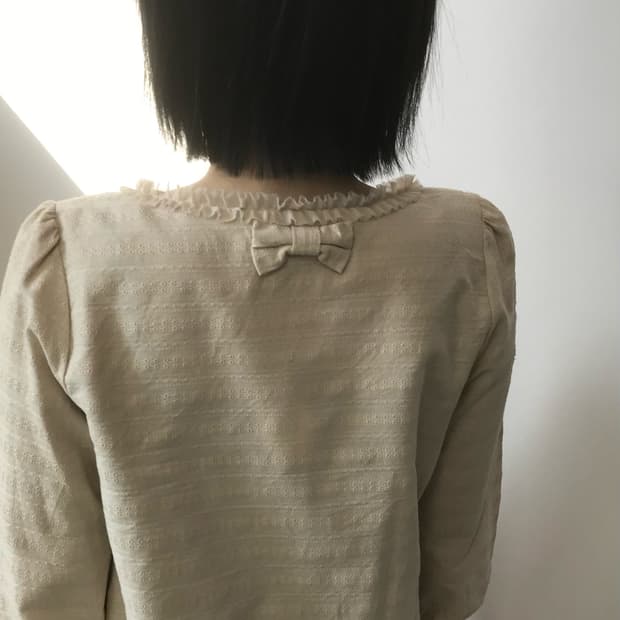 빈티지 리본 코튼 자켓
