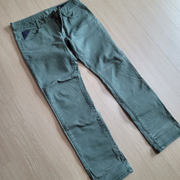 카키 코튼 팬츠 (31)