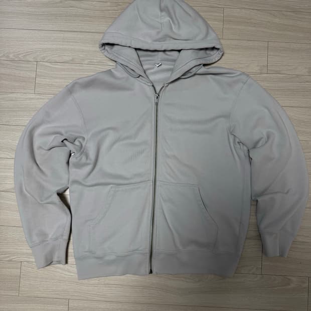 유니클로 후드집업(라이트 그레이)