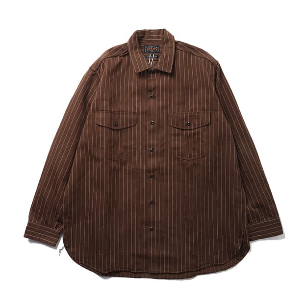 BEAMS PLUS Stripe Work Shirt Classic Fit