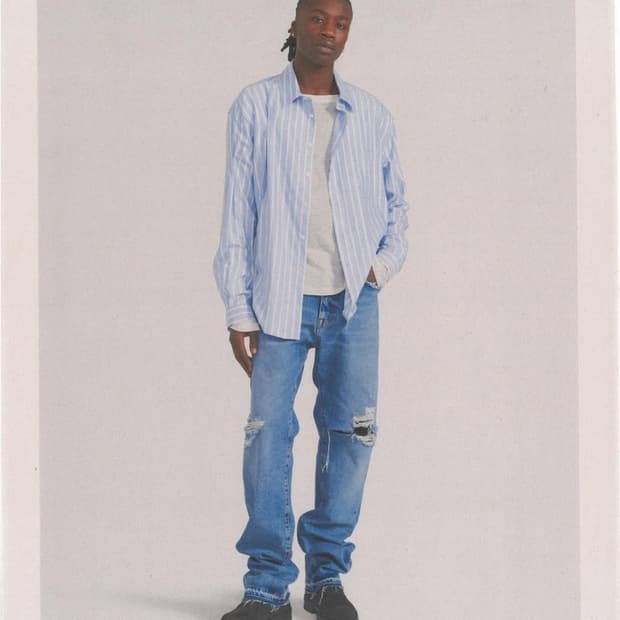 424 fleats stripe shirts M