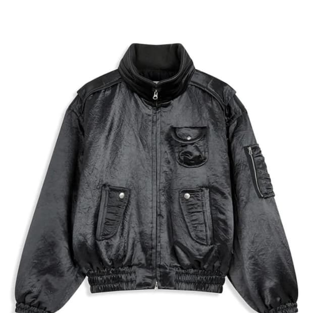 Open yy 새틴 봄버 M