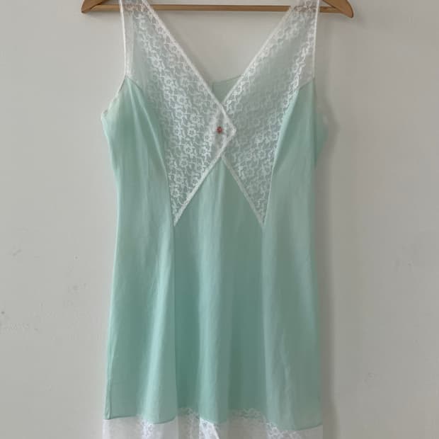 skyblue slip dress