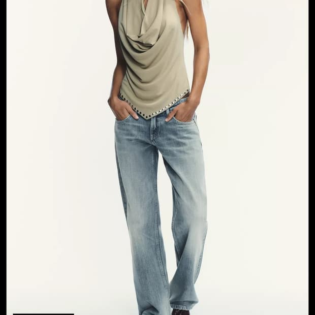 zara JEANS TRF WIDE LEG 로우라이즈