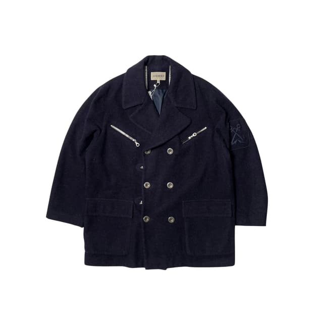 90's iceberg 대각지퍼 버튼 포인트 해군 코트 (italy)