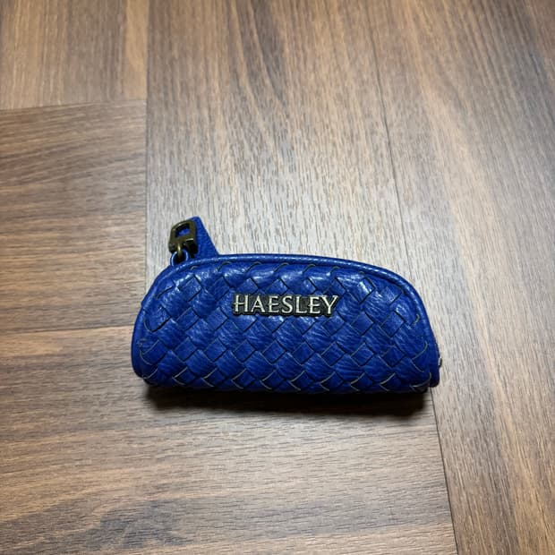 [HAESLEY] 해슬리 나인브릿지 블루 골프공 가죽 파우치