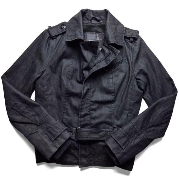 지스타로우 벨티드 데님자켓
