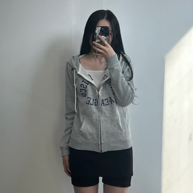 아메리칸이글 y2k 와투케 그레이 후드집업