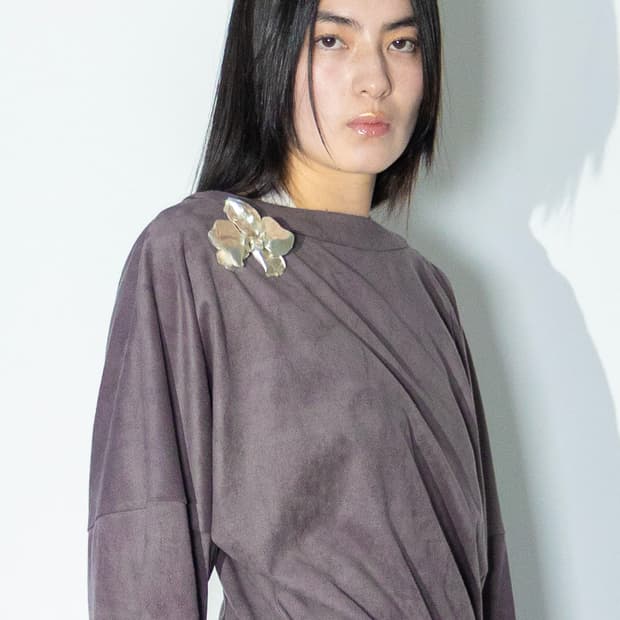 키야기 Volume Bell Shirts (plum)