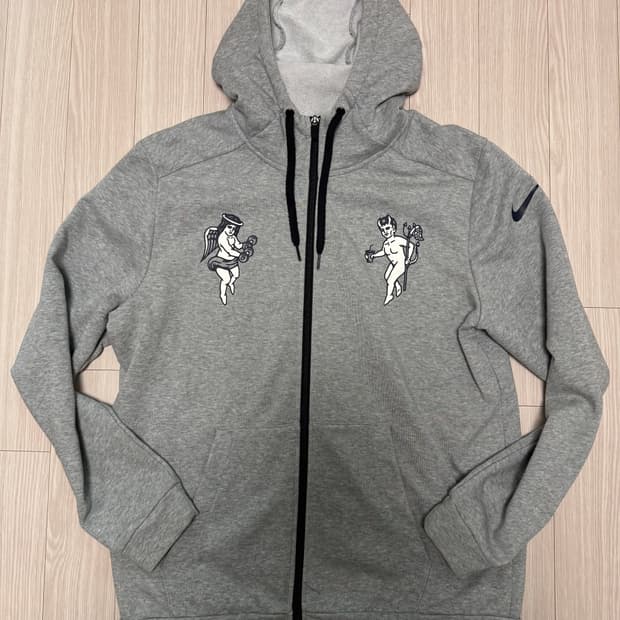 나이키 집업 그레이 후드 (XL)