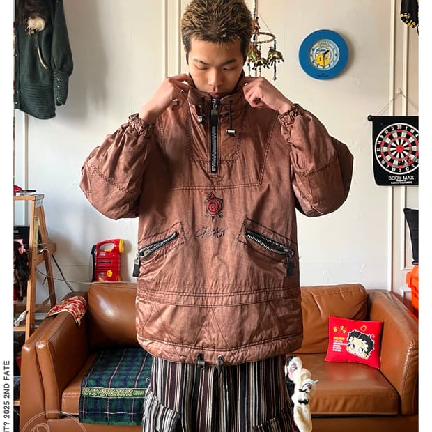 1980-90s CREACT Native Graphic Anorak