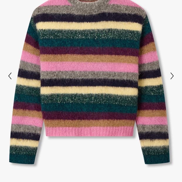 새상품 ERL 유니섹스 스트라이프 알파카 크루넥 니트 M