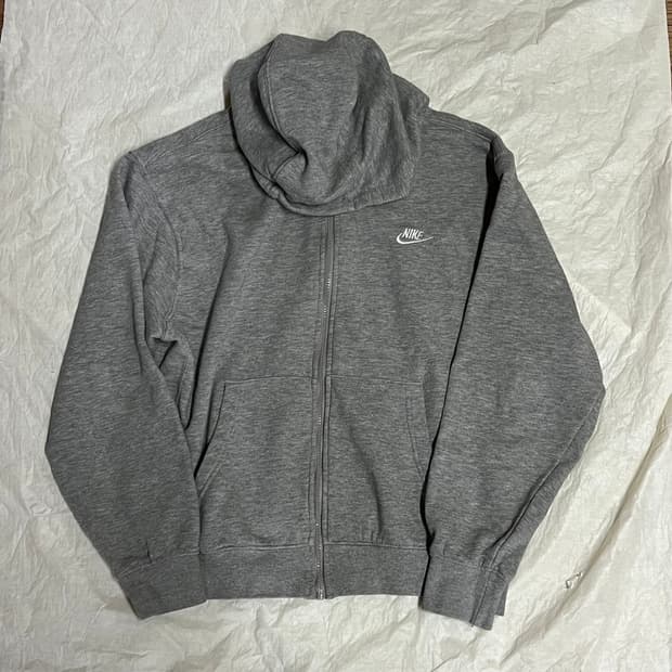나이키 회색 후드집업 L