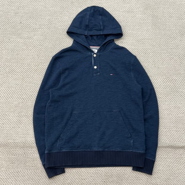 타미힐피거 하프버튼 후드티 r3601