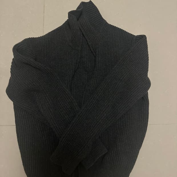 24시즌 인더로우풀집업니트 차콜그레이 4