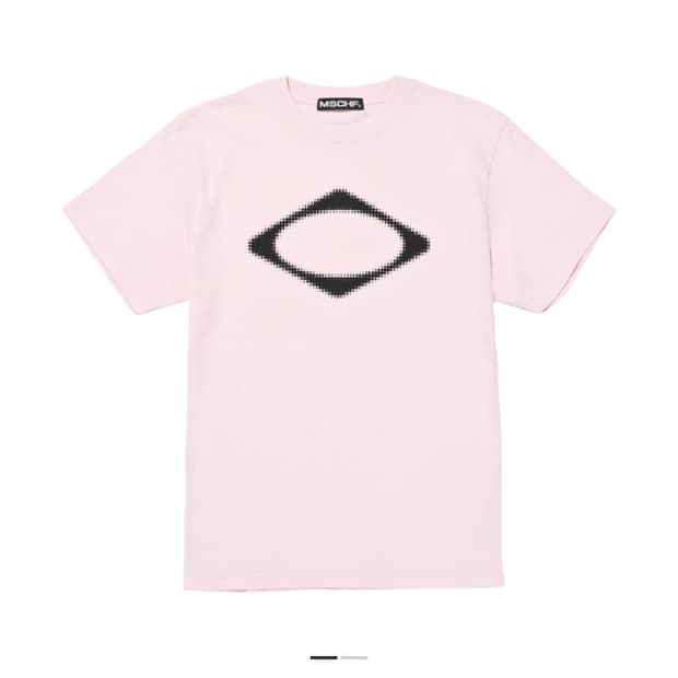 미스치프 롬버스 블러 티셔츠 라이트 핑크 M