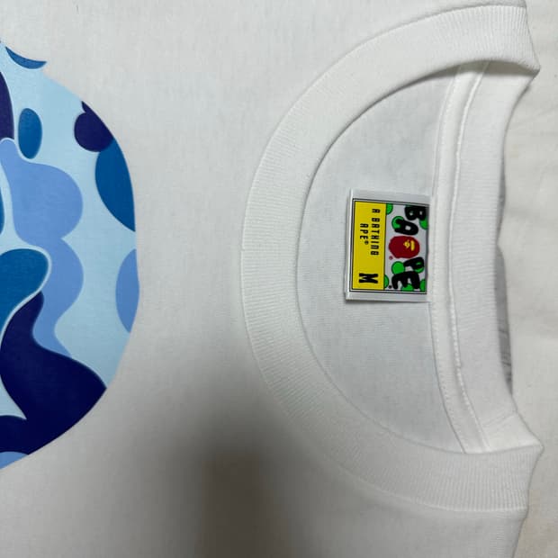 베이프 블루 카모 반팔 새상품