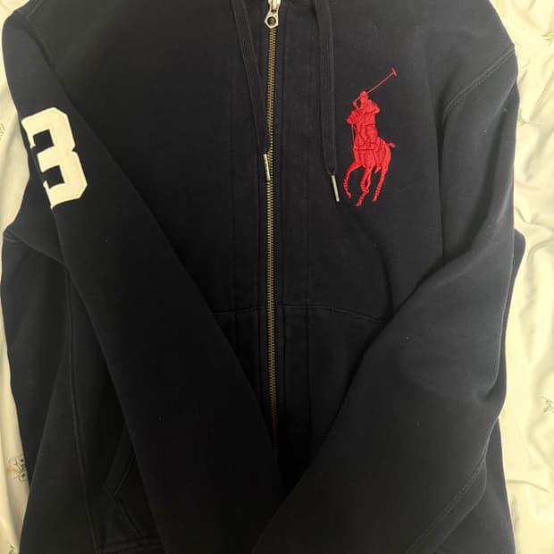 폴로 빅포니 후드집업 네이비 S