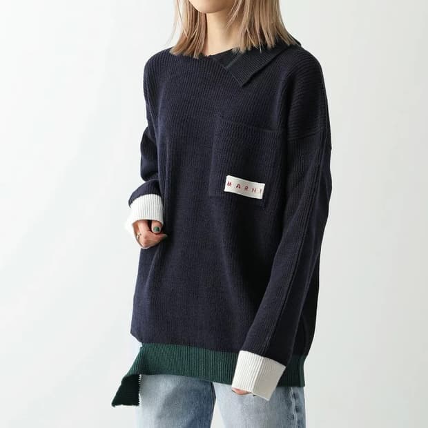 마르니 브로큰 피셔맨 스웨터