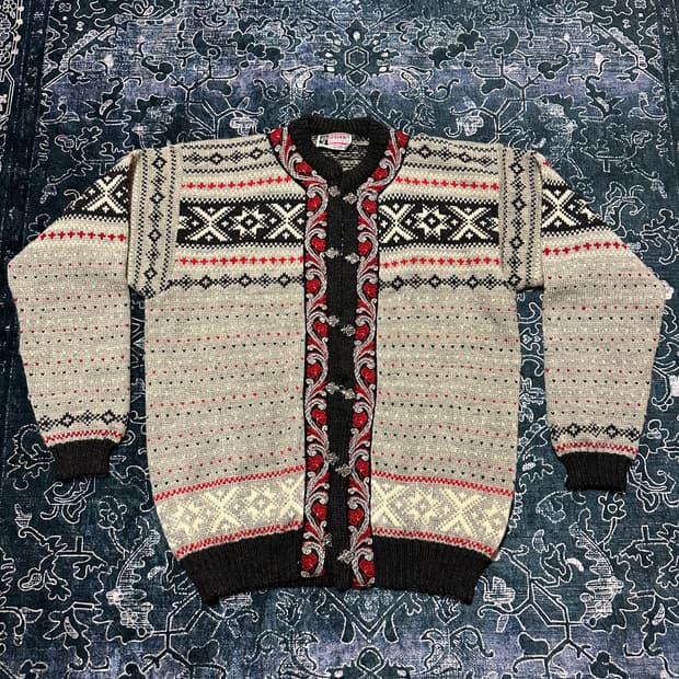 Norway vintage wool knit cardigan