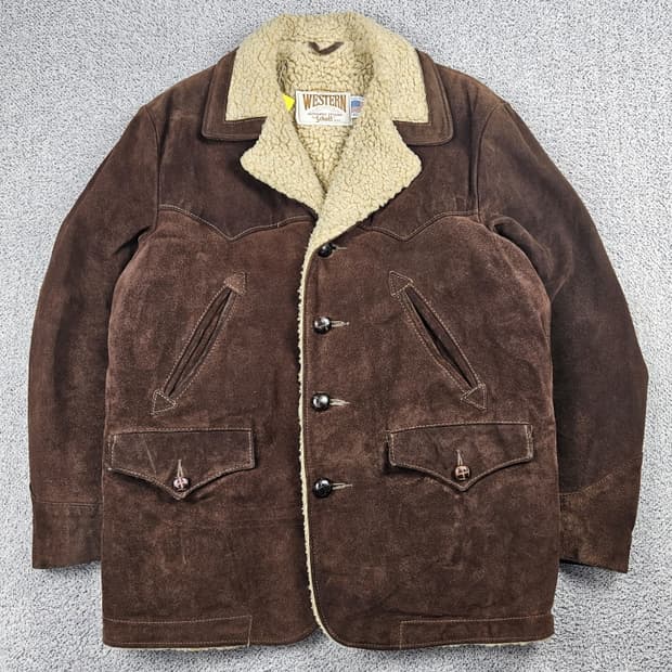 USA 쇼트 스웨이드쉘 쉐르파 웨스턴 랜처 자켓( 40 ) / 10436