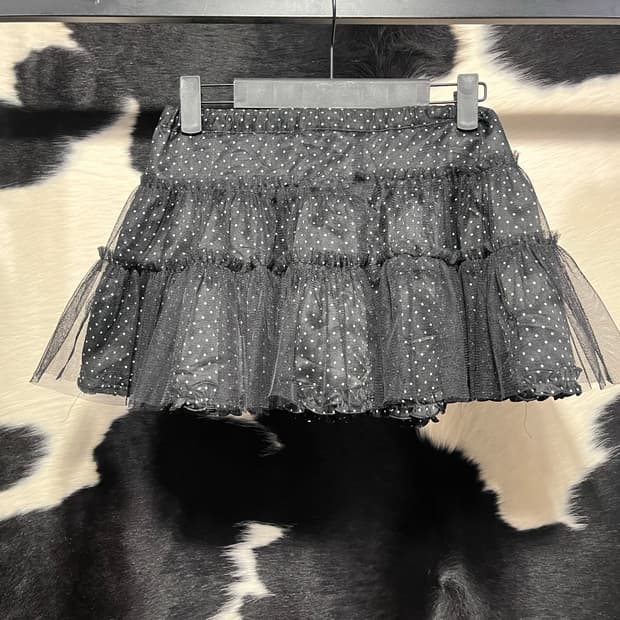 도트 프릴 스커트