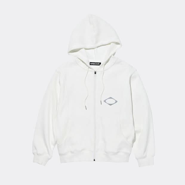 미스치프 패널드 와플 후드 화이트 L