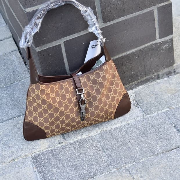 구찌 GG 모노그램 캔버스 빈티지 재키백 (정품)