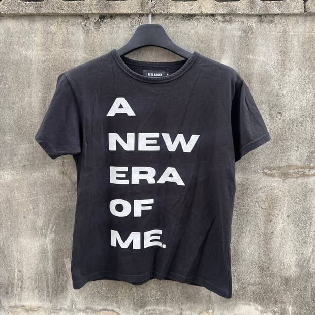 I feel lucky New era tshirt black/size M