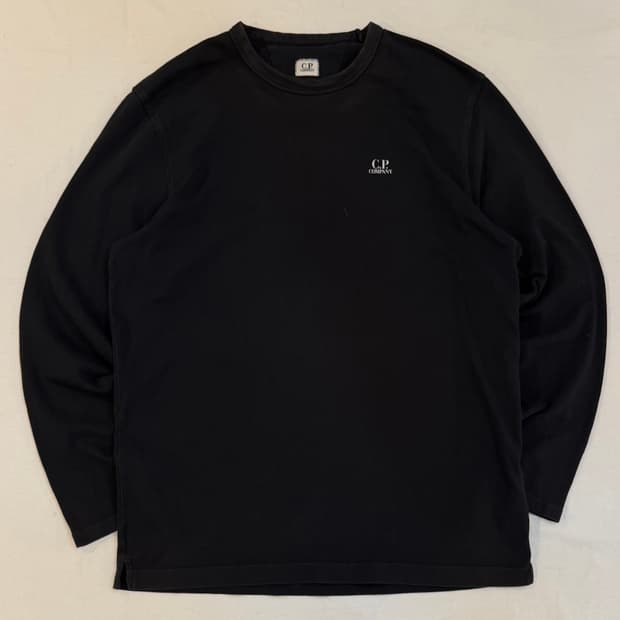 CP 컴퍼니 로고 롱슬리브 긴팔티 블랙