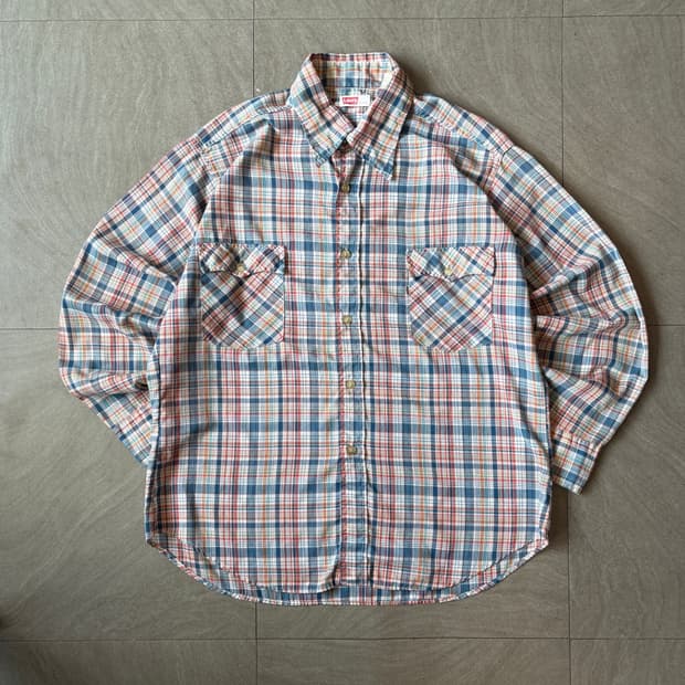 80년대 미국 생산 리바이스 체크 셔츠