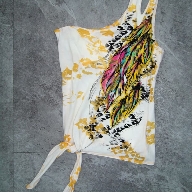 Printing One Shoulder Top