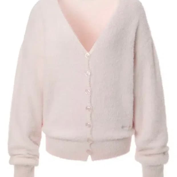 쓰리타임즈 페어리 니트 가디건 핑크