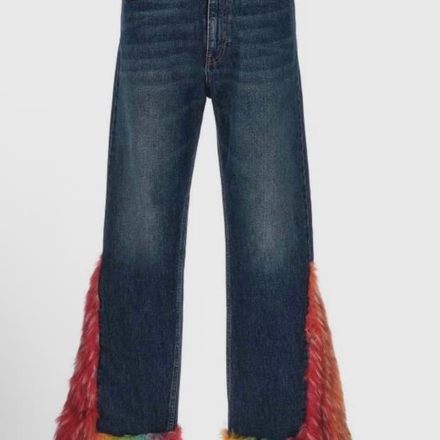 BLUEMARBLE Multicolor faux fur jean