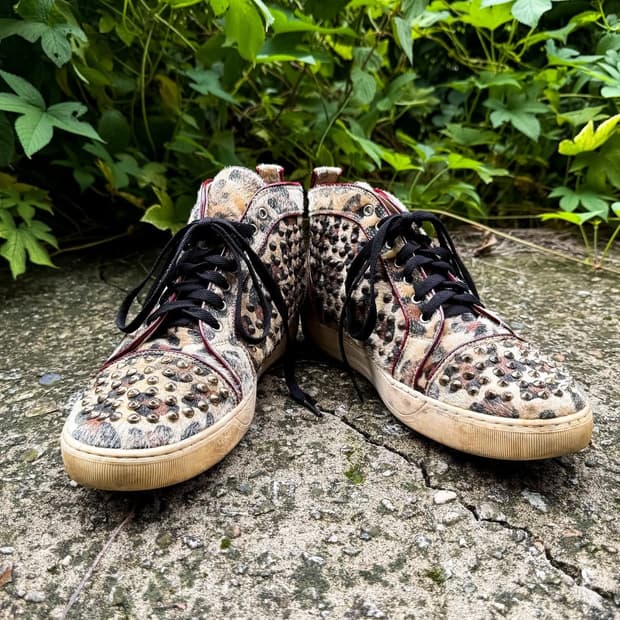 KAPANA HOMME - Leopard studded shoes