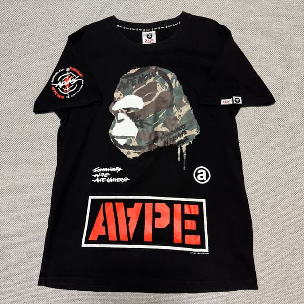 에이프 Aape 카모 반팔 티셔츠