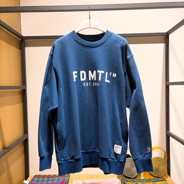 (정품/새상품) FDMTL 펀더멘탈 남성 네이비 로고 맨투맨