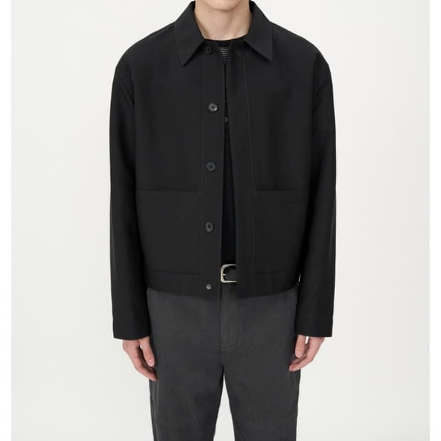 인사일런스 코튼 포켓 자켓 블랙(M)
