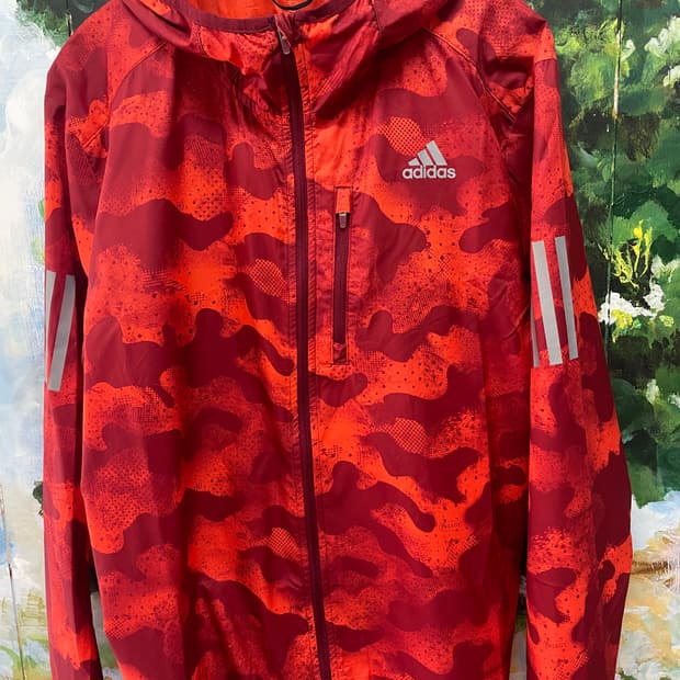아디다스 카모 패턴 후드 집업 자켓