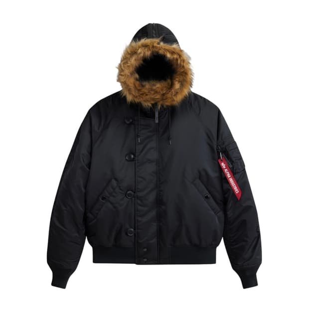 알파인더스트리 N2B 쇼트 웨이스트 파카 블랙 M