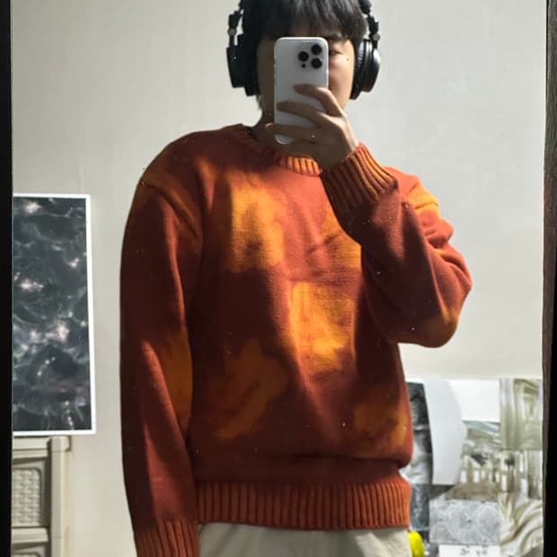 아파트먼트 오렌지 니트 팝니다!