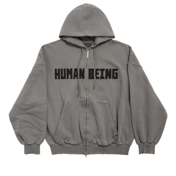 발렌시아가 human being 후드집업