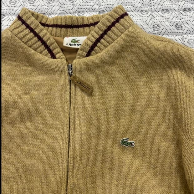 라코스테 니트 집업 가디건 ~55반