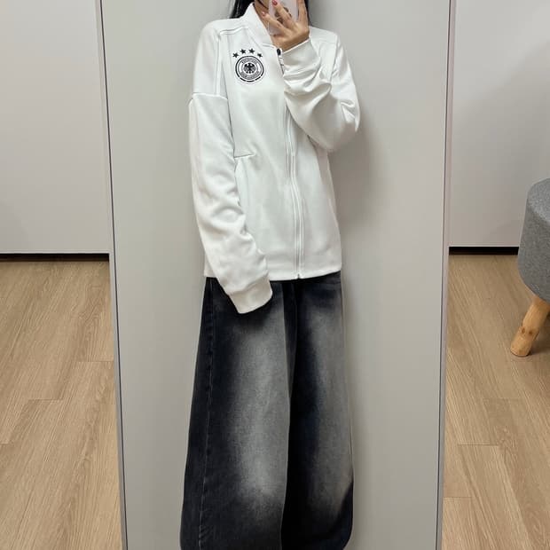 아디다스 독일 국대 화이트 트랙탑 져지