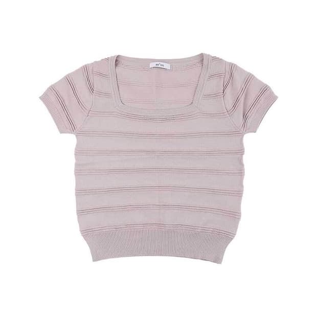 애즈온 CITRUS HALF KNIT pink