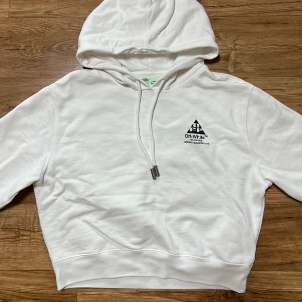 [오프화이트] 플라워 프린팅 후드티