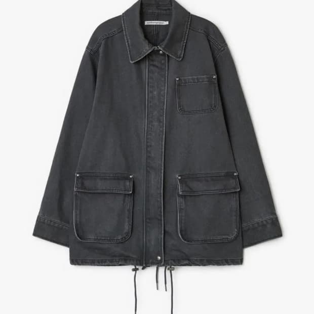 썬번프로젝트 오버사이즈드 워크 자켓 차콜 