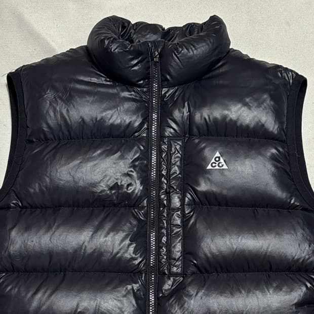 L 나이키 acg 블랙 구스다운 패딩 베스트