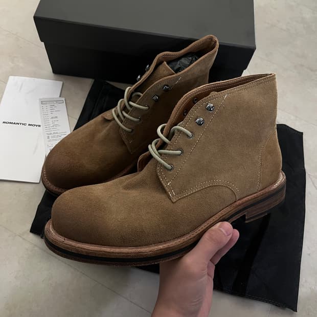 새상품(285) 로맨틱무브 서비스 부츠 홀스레더 빈티지카키
